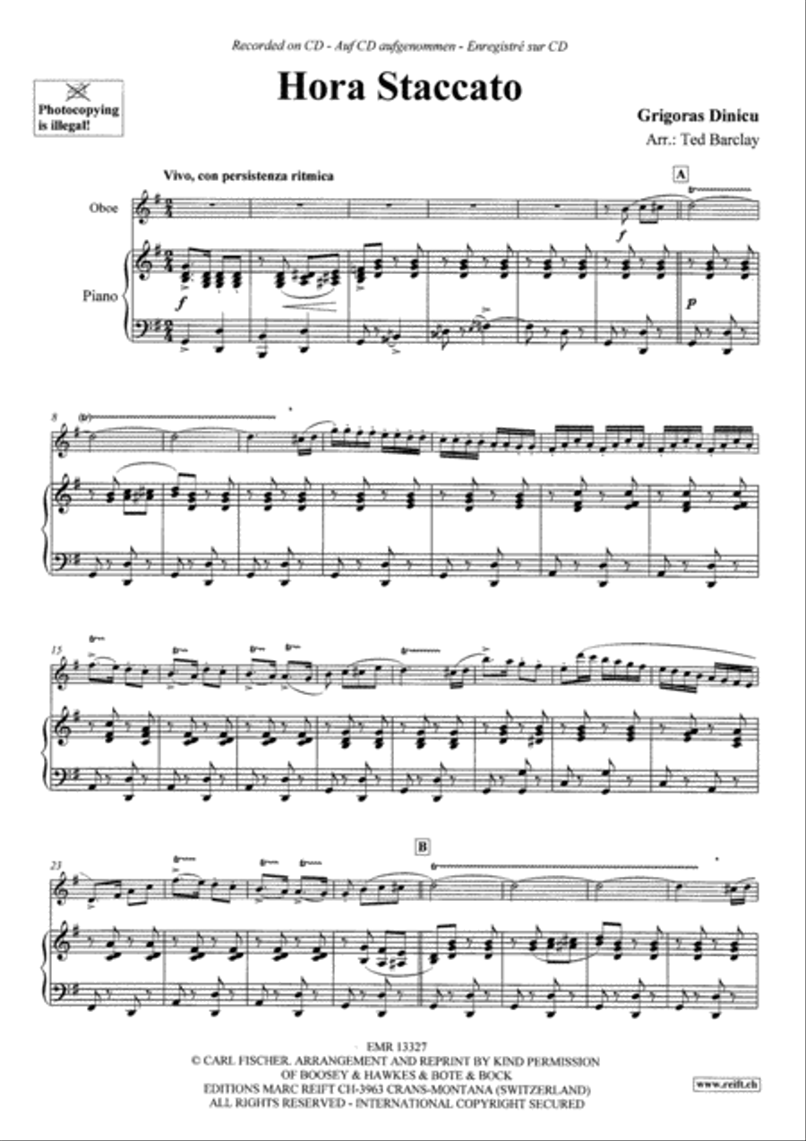 Hora Staccato Piano Accompaniment scores gallery preview page 3