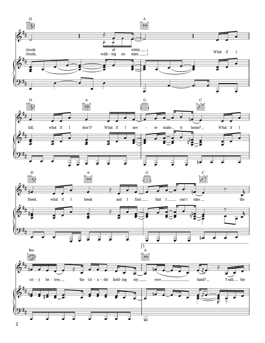 Citadel Citadel Piano, Vocal, Guitar scores gallery preview page 2