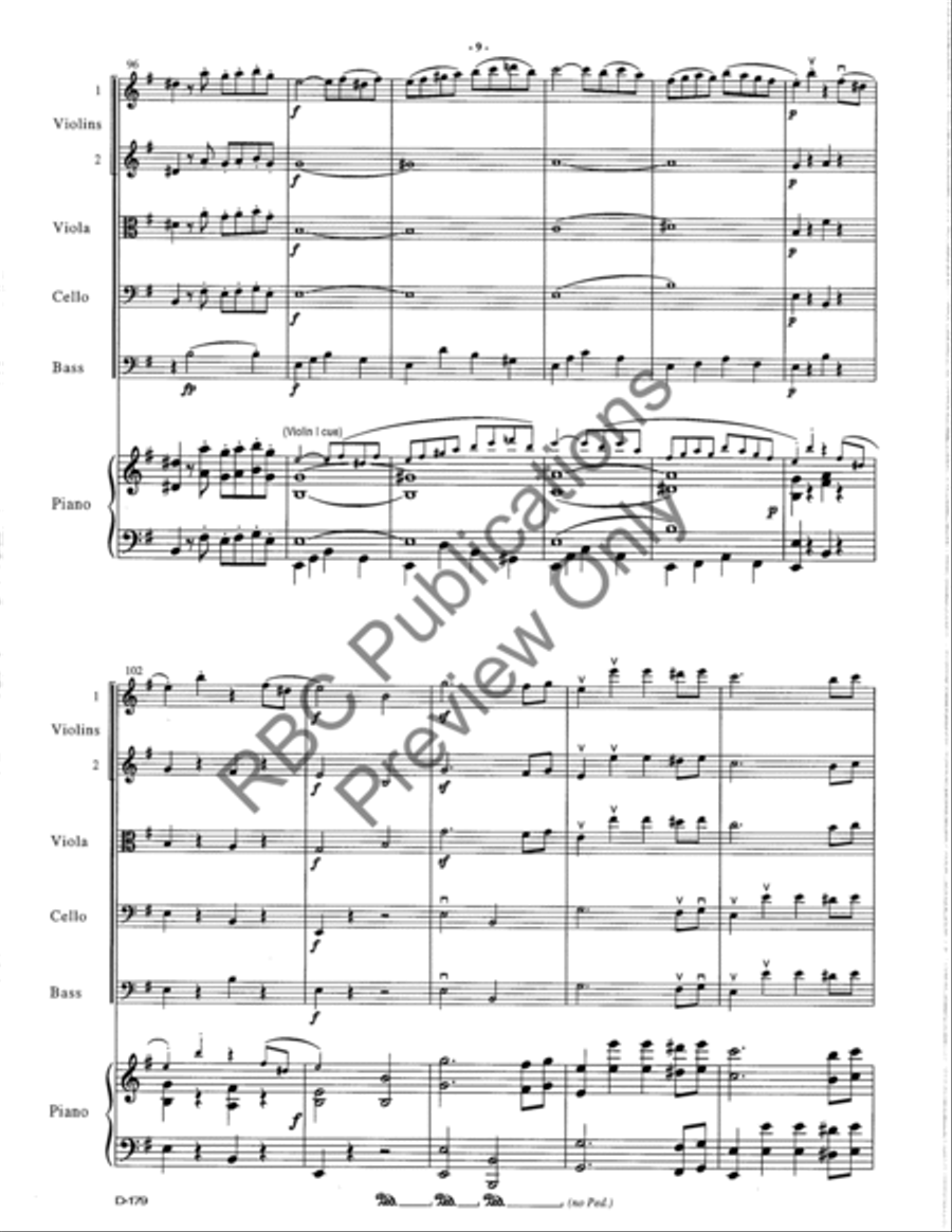 Allegro From Sonata In E Minor K305 String Orchestra scores gallery preview page 12