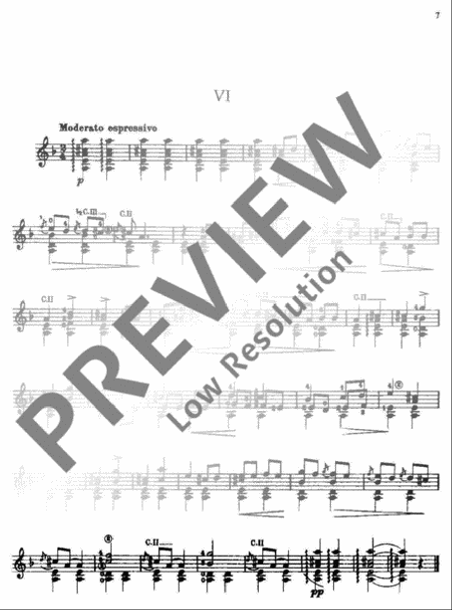 12 Préludes Classical Guitar scores gallery preview page 8