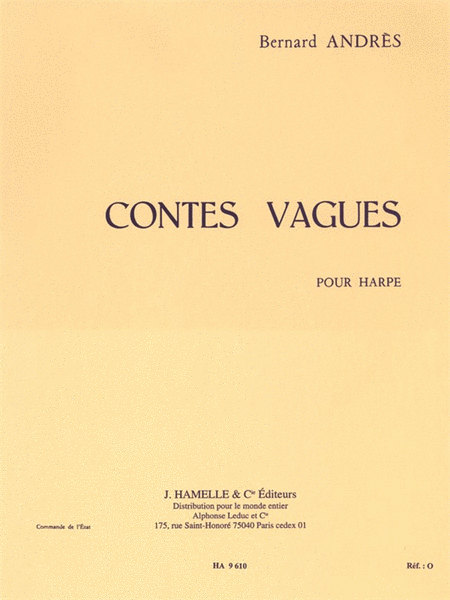 Contes Vagues (harp Solo)