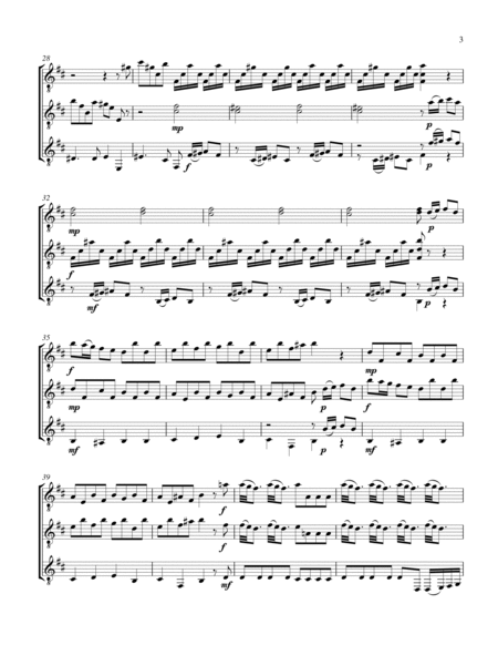 Concerto in D - i - Allegro giusto (Guitar Trio) - Score and Parts image number null