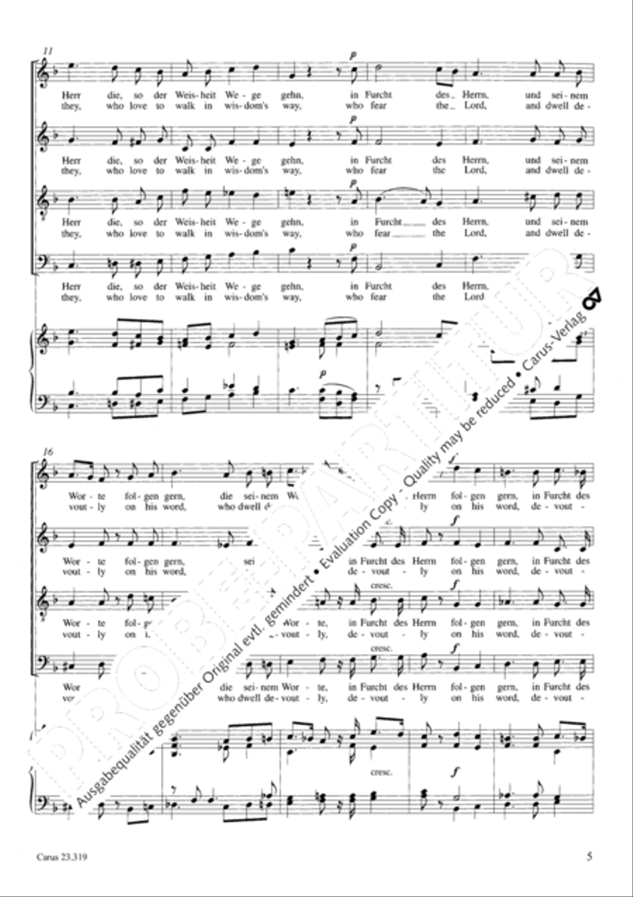 Psalm 128 4-Part scores gallery preview page 6