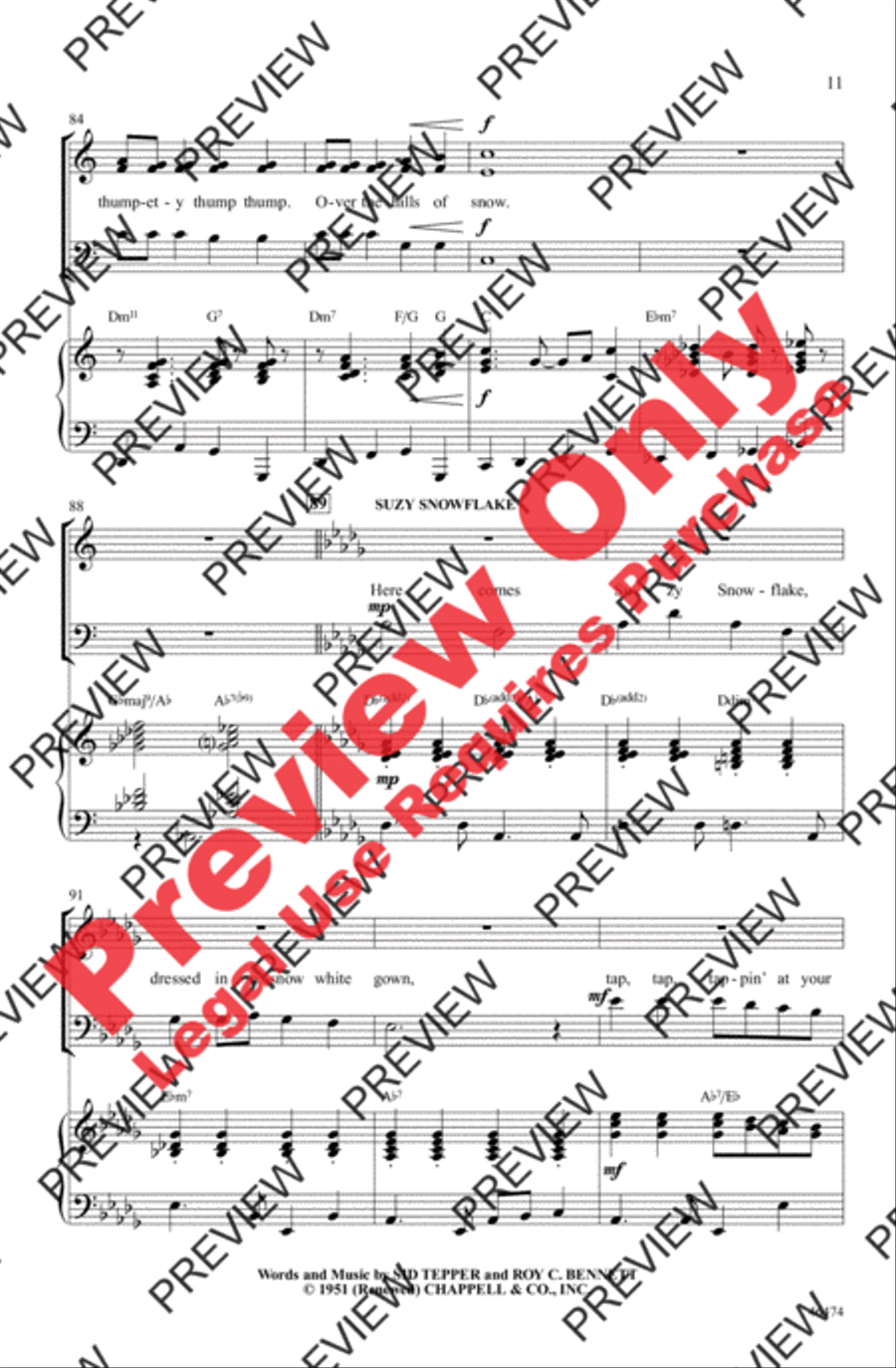 Rudolph, Frosty, and Suzy 3-Part scores gallery preview page 11