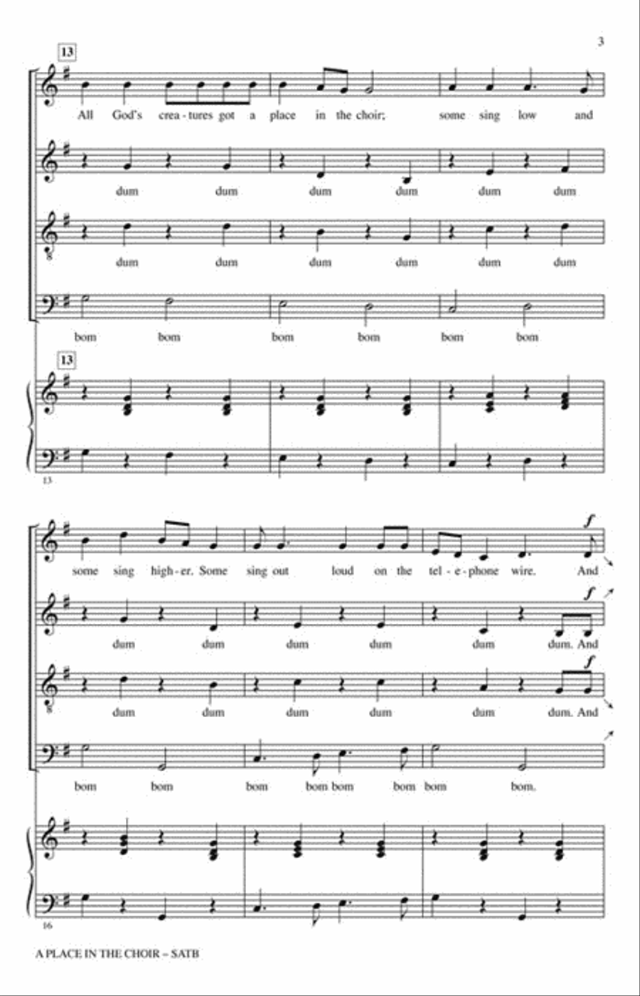 A Place in the Choir 4-Part scores gallery preview page 3