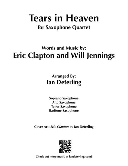 Tears In Heaven (for Saxophone Quartet) image number null