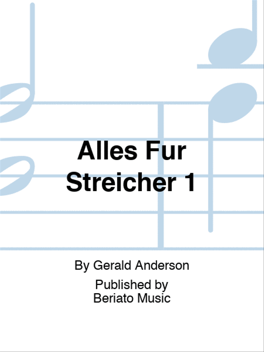 Alles Für Streicher 1 Part scores gallery preview page 1