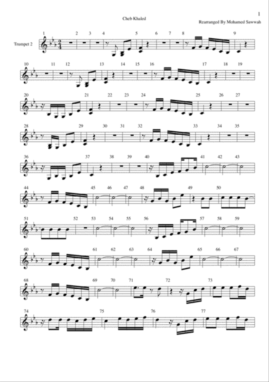 Chekou Gualbi Brass Ensemble scores gallery preview page 1