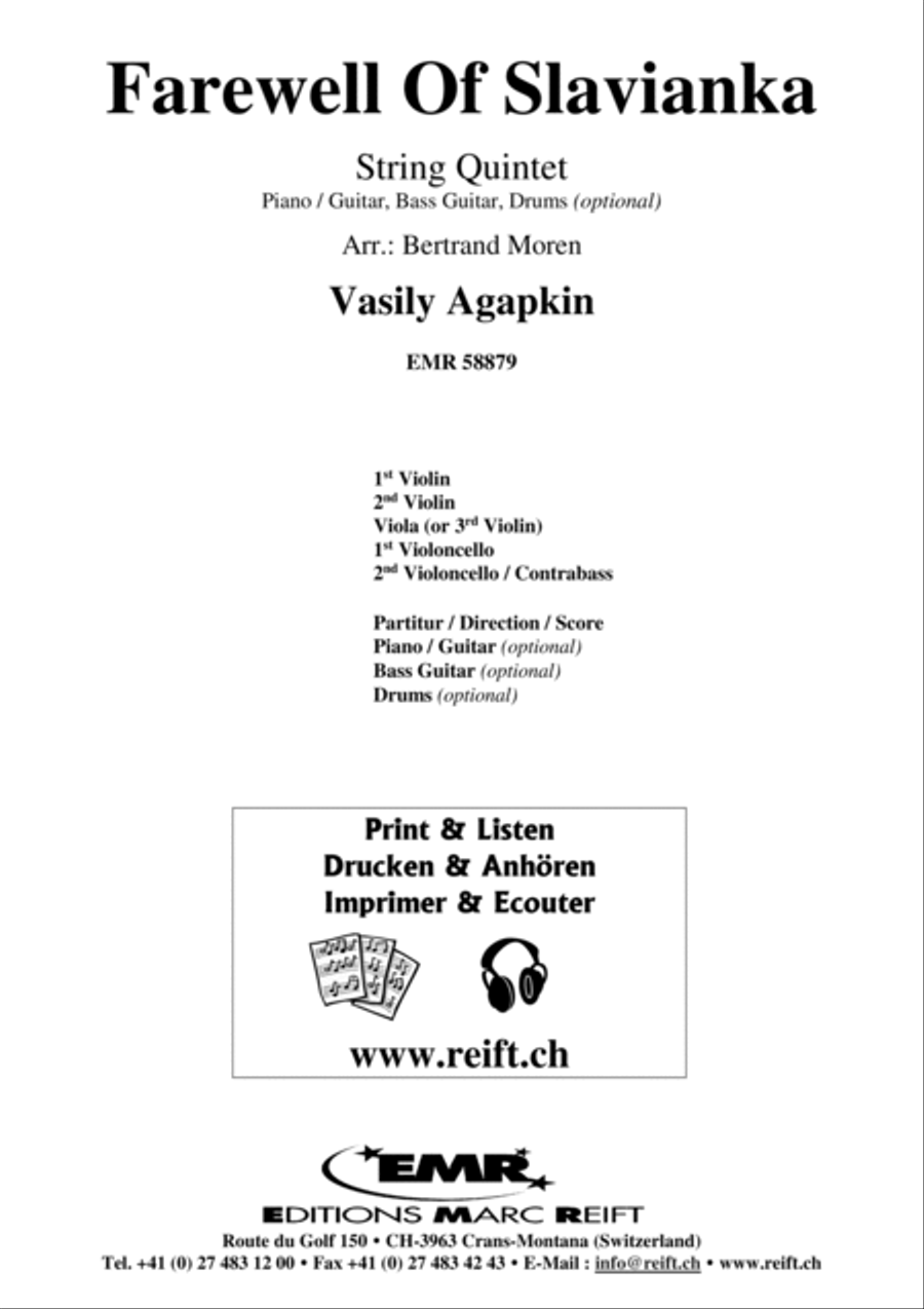 Farewell Of Slavianka String Quintet scores gallery preview page 2