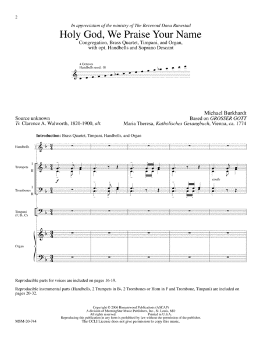 Holy God, We Praise Your Name Choir scores gallery preview page 2