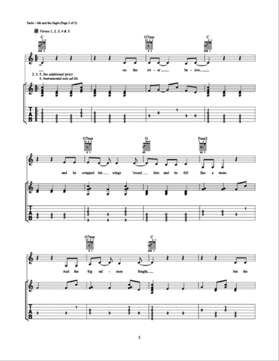 Me and The Eagle Electric Guitar scores gallery preview page 2
