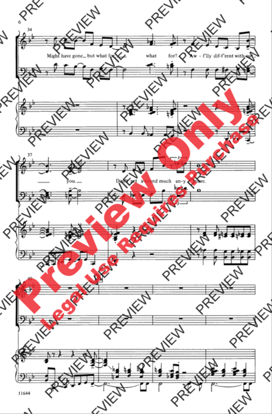 Don't Get Around Much Anymore 4-Part scores gallery preview page 6