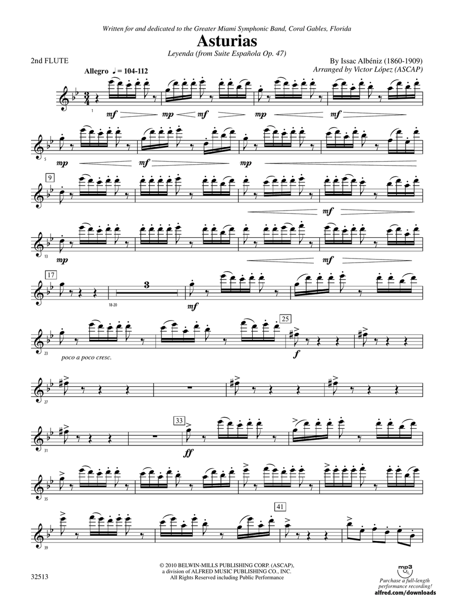 Asturias: 2nd Flute