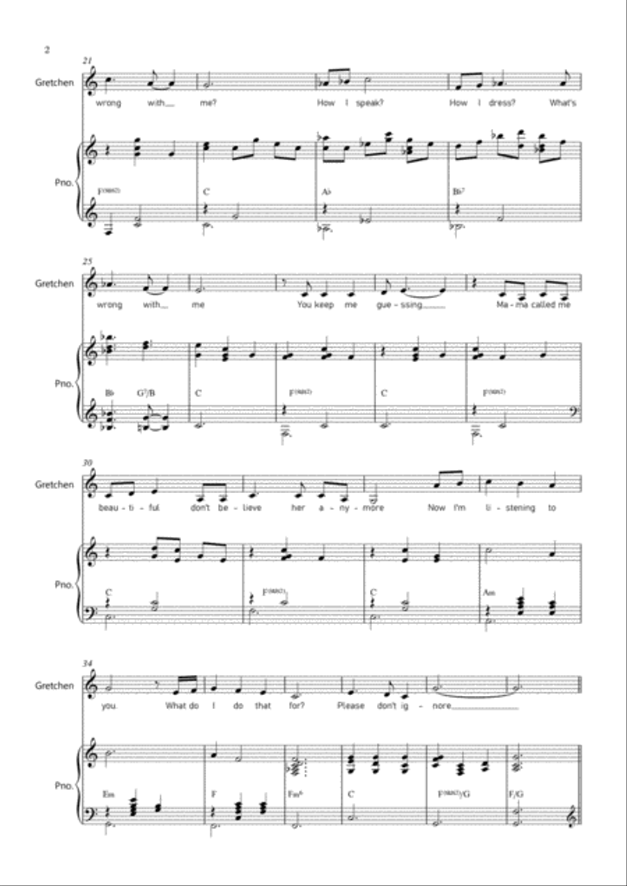 What's Wrong With Me? Piano, Vocal, Guitar scores gallery preview page 3