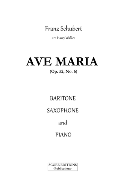 Schubert: Ave Maria (for Baritone Saxophone and Piano) image number null