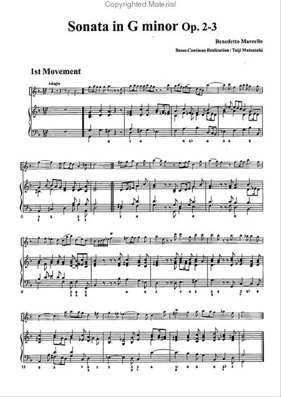 Sonata in G minor, Op. 2-3 Alto Recorder scores gallery preview page 3