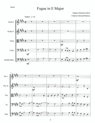 Fugue in E Major--String Orchestra Set