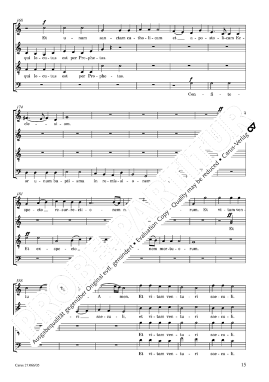 Mass in C major (Messe in C) 4-Part scores gallery preview page 16