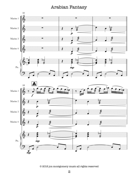 Arabian Fantasy for Marimba Ensemble image number null