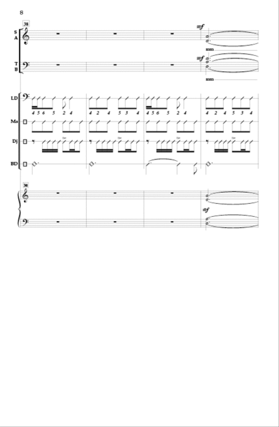 Oy es dia de placer 4-Part scores gallery preview page 7