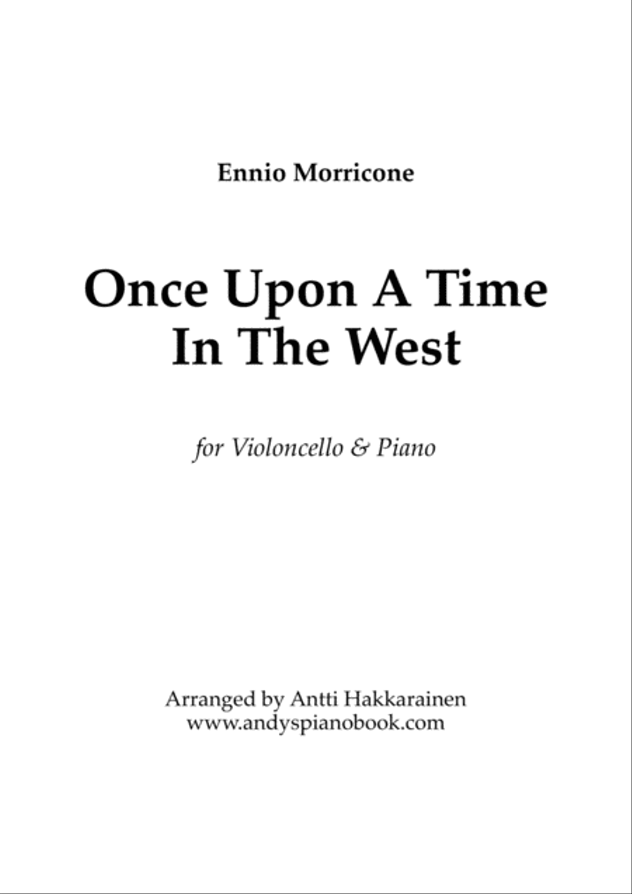 Book cover for Once Upon A Time In The West from the Paramount Picture ONCE UPON A TIME IN THE WEST