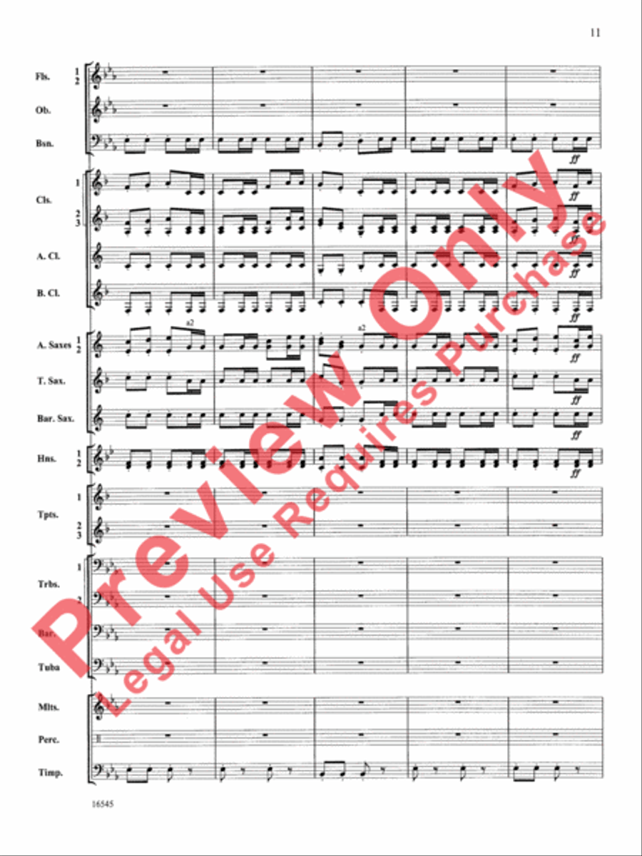 William Tell Overture Concert Band scores gallery preview page 12