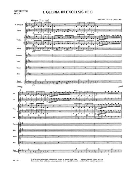 Gloria - Conductor's Score