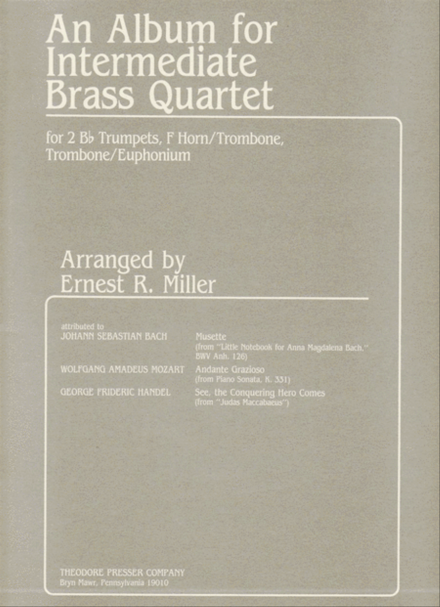 An Album For Intermediate Brass Quartet Concert Band scores gallery preview page 1