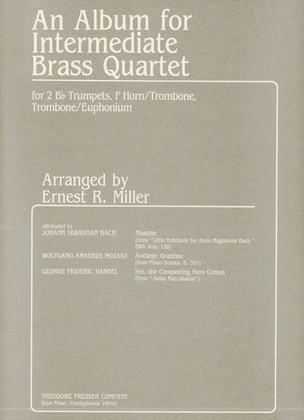 Book cover for An Album For Intermediate Brass Quartet