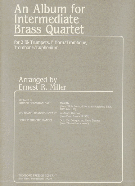 An Album For Intermediate Brass Quartet