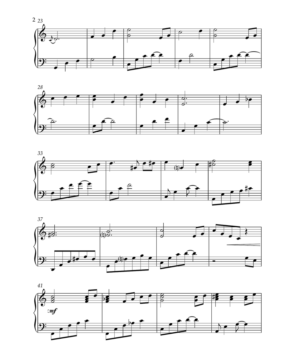 Now is the Hour (Maori Farewell Song) (Intermediate Piano Solo) Piano Solo scores gallery preview page 4