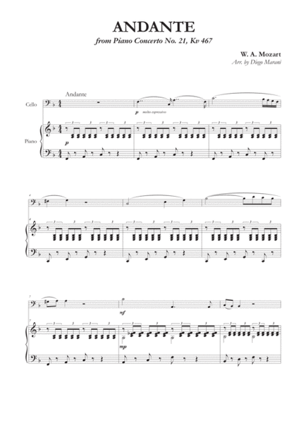 Andante from Concerto No. 21 for Cello and Piano image number null