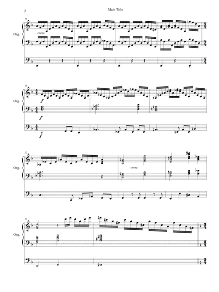 Main Titles Organ Solo scores gallery preview page 3