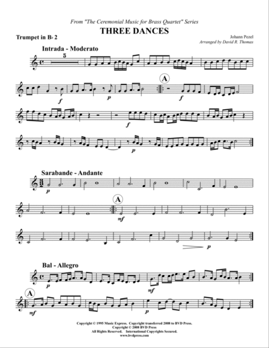 Three Dances Three Dances Brass Quartet scores gallery preview page 4