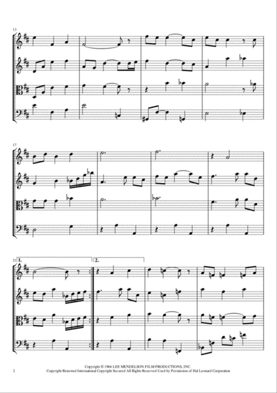 Christmas Time Is Here Christmas Time Is Here String Quartet scores gallery preview page 2
