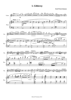 Variations on Gilderoy for violin and piano