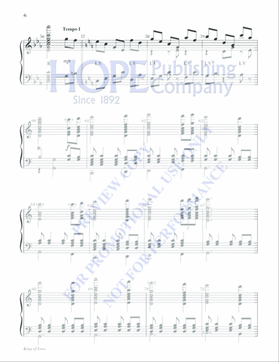King of Love (My Shepherd Is) 5-Octaves scores gallery preview page 6