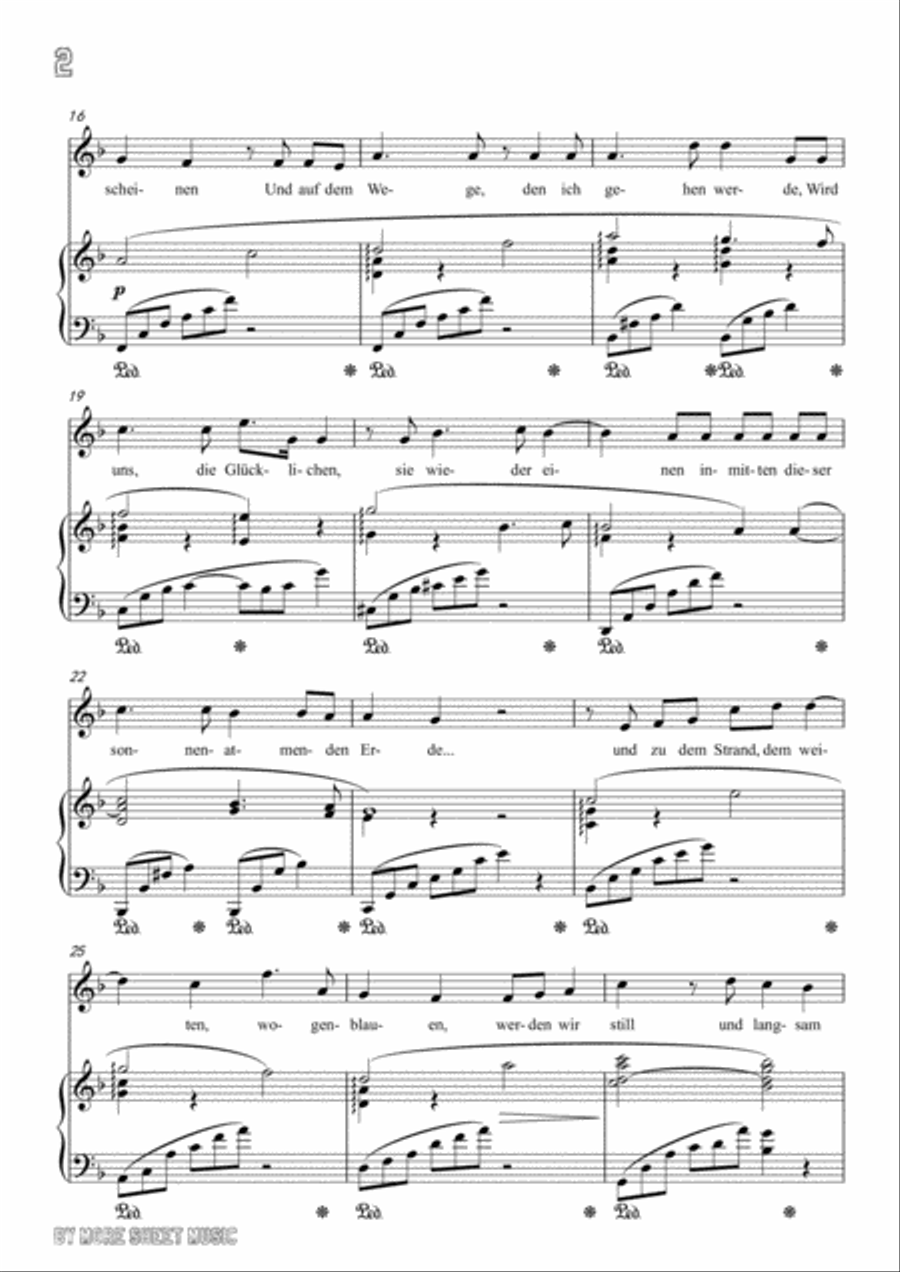 Richard Strauss-Morgen! In F Major,for Voice and Piano Voice Solo scores gallery preview page 4