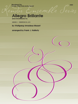Book cover for Allegro Brillante (from Divertimento IV)