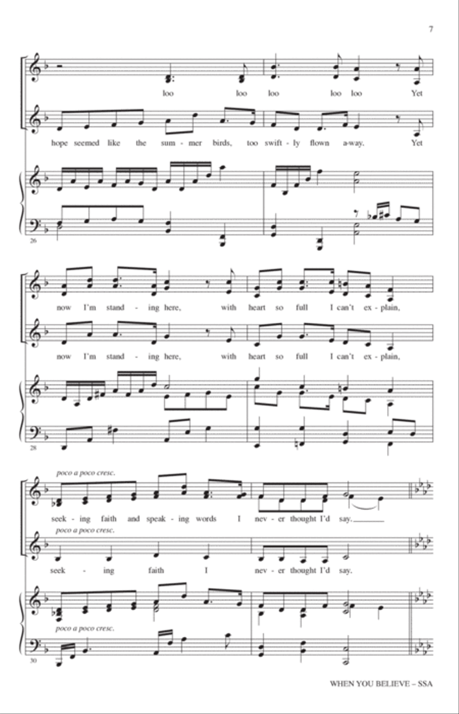 When You Believe (from The Prince Of Egypt) (arr. John Leavitt) SSA scores gallery preview page 5