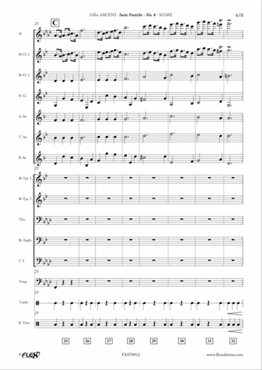 Suite Pastiche: No. 6 Concert Band scores gallery preview page 6