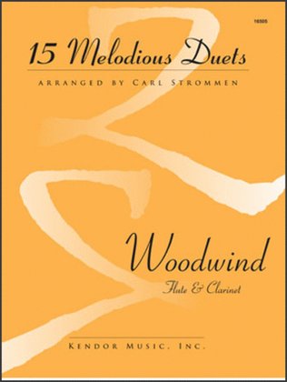 Book cover for 15 Melodious Duets- Flute and Clarinet