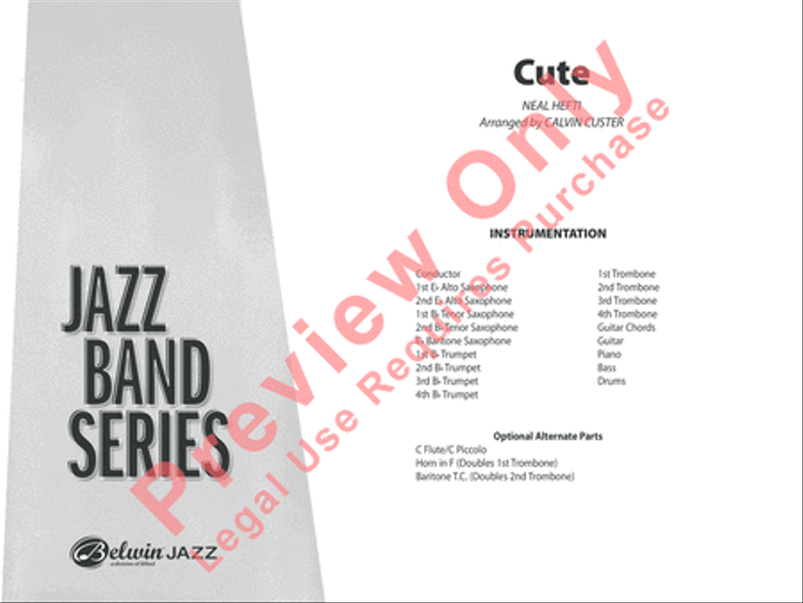 Cute Cute Jazz Ensemble scores gallery preview page 2