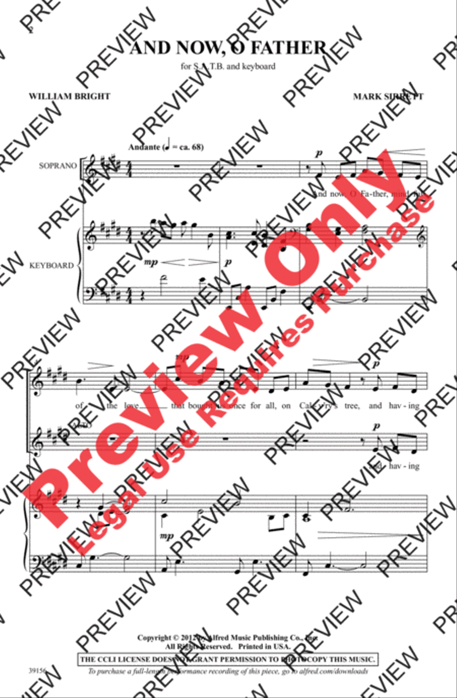 And Now, O Father 4-Part scores gallery preview page 2