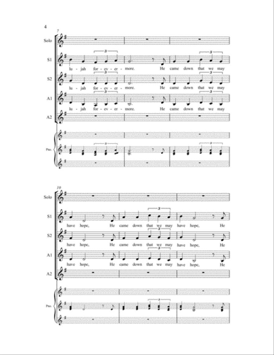 He Came Down He Came Down SSAA scores gallery preview page 3