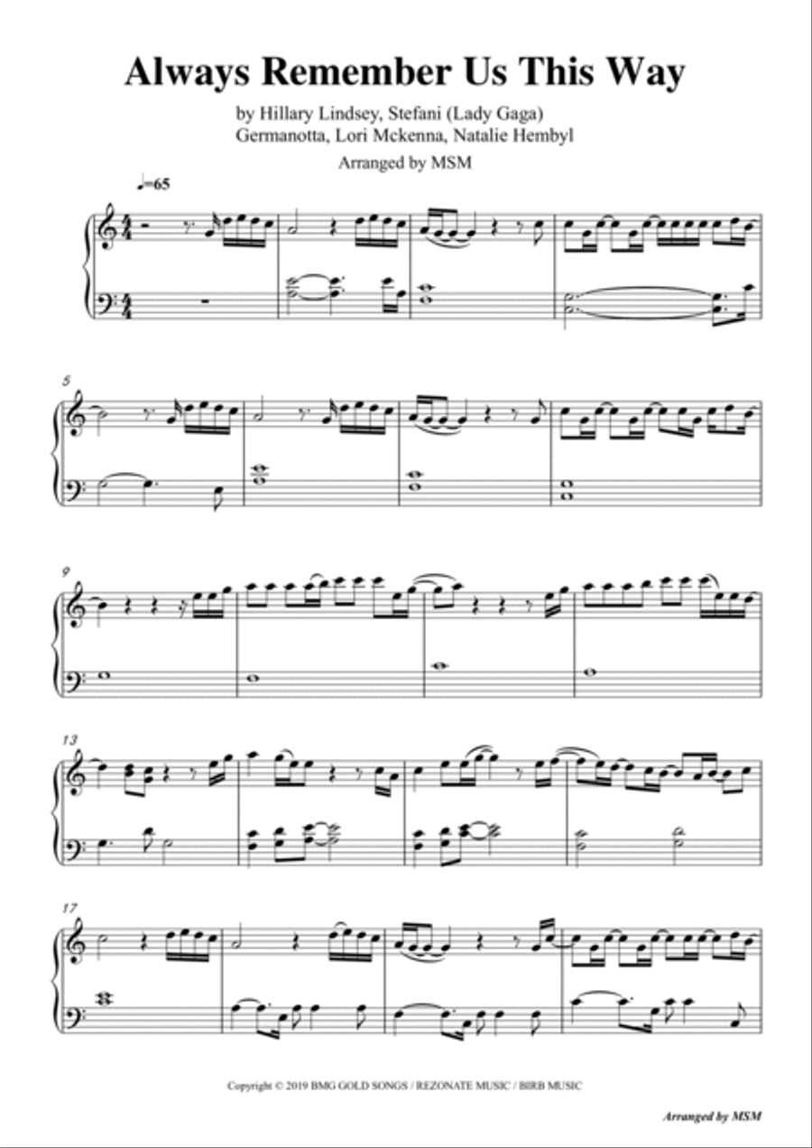 Again Again Again Again Piano Solo scores gallery preview page 3