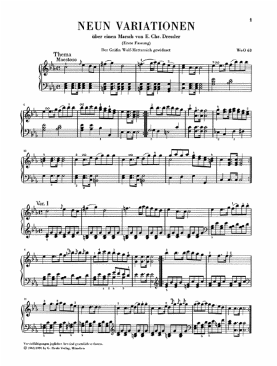 Variations for Piano – Volume I