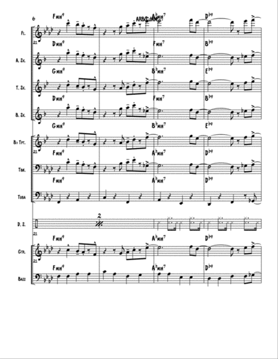 Arbo Jam Jazz Ensemble scores gallery preview page 6