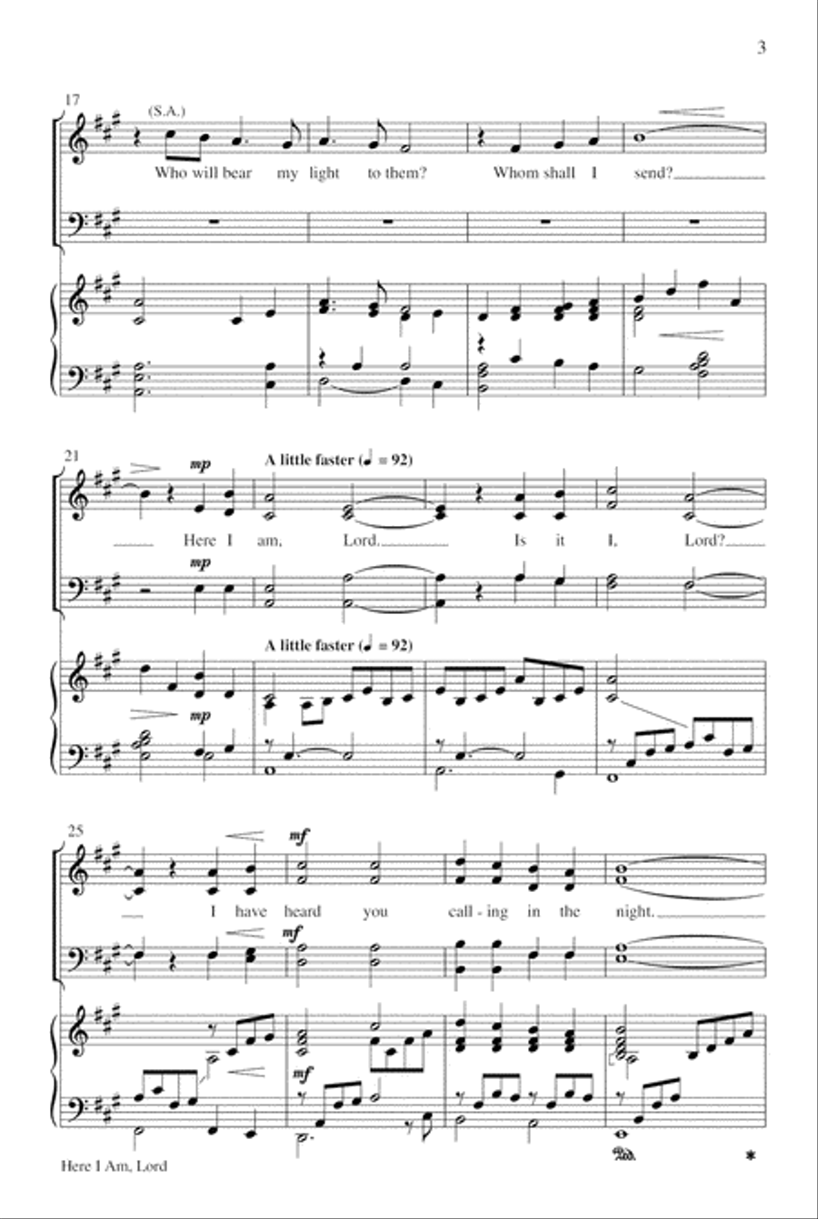 Here I Am, Lord Choir scores gallery preview page 4
