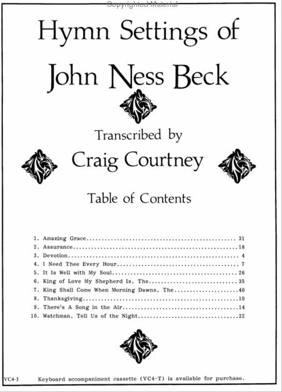 Hymn Settings of John Ness Beck Medium Voice scores gallery preview page 2